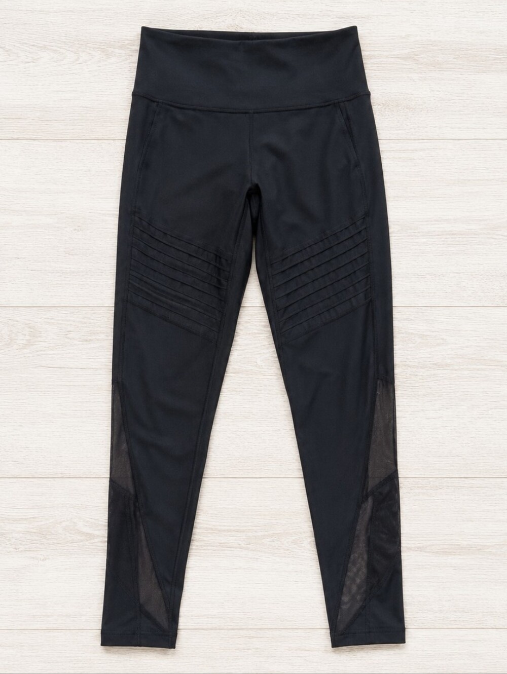 Athleta Black High Rise Mesh Panel Leggings Women's Size Small